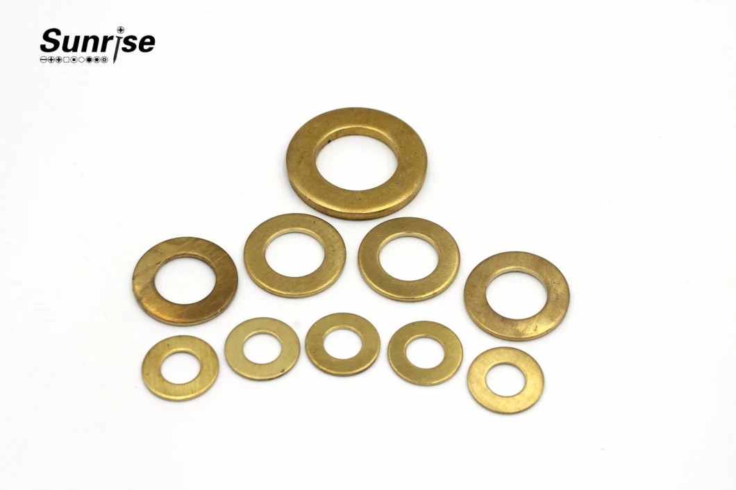 Customized Yellow Zinc Plated Stainless Steel Carbon Steel Metal Plain Flat Washer