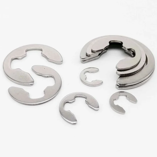 Hot Sales Factory Price E Shaped Metal Spring Lock Washer Split Washer Opened Shaft Buckle M1.2-M15